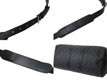 Load image into Gallery viewer, 新品同様 LOUISVUITTON ルイヴィトン キーポルバンドリエール45 ボストンバッグ N41418 ダミエグラフィット ブラック 中古 4b000833
