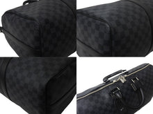 Load image into Gallery viewer, 新品同様 LOUISVUITTON ルイヴィトン キーポルバンドリエール45 ボストンバッグ N41418 ダミエグラフィット ブラック 中古 4b000833