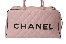 Load image into Gallery viewer, 極美品 CHANEL シャネル ボストンバッグ 3番台 キルティング ピンク ロゴ カーフスキン ゴールド金具 中古 4b000100