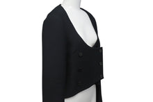 Load image into Gallery viewer, 極美品 CHRISTIANDIOR クリスチャンディオール クロップドテーラードジャケット 7H21201A1162 ウール シルク ブラック サイズ36 中古 4b003295