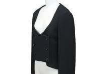 Load image into Gallery viewer, 極美品 CHRISTIANDIOR クリスチャンディオール クロップドテーラードジャケット 7H21201A1162 ウール シルク ブラック サイズ36 中古 4b003295