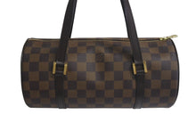 Load image into Gallery viewer, LOUIS VUITTON ルイヴィトン パピヨンPM 26 ハンドバック ダミエ N51304 筒型 ドラム型 エベヌ ブラウン 美品 中古 4c075697
