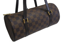 Load image into Gallery viewer, LOUIS VUITTON ルイヴィトン パピヨンPM 26 ハンドバック ダミエ N51304 筒型 ドラム型 エベヌ ブラウン 美品 中古 4c075697