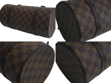 Load image into Gallery viewer, LOUIS VUITTON ルイヴィトン パピヨンPM 26 ハンドバック ダミエ N51304 筒型 ドラム型 エベヌ ブラウン 美品 中古 4c075697
