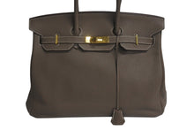 Load image into Gallery viewer, HERMES エルメス BIRKIN バーキン35 ハンドバッグ トゴ エトゥープ ゴールド金具 ◽︎P刻印 美品 中古 4c075711