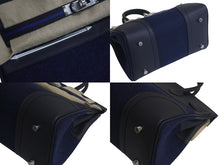 Load image into Gallery viewer, 新品未使用 HERMES エルメス バーキン25 ゴーチーム キャバン ブルーニュイ ブラック フェルト スイフト シルバー金具 中古 4c075836