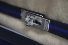 Load image into Gallery viewer, 新品未使用 HERMES エルメス バーキン25 ゴーチーム キャバン ブルーニュイ ブラック フェルト スイフト シルバー金具 中古 4c075836