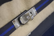 Load image into Gallery viewer, 新品未使用 HERMES エルメス バーキン25 ゴーチーム キャバン ブルーニュイ ブラック フェルト スイフト シルバー金具 中古 4c075836