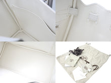 Load image into Gallery viewer, 新品同様 HERMES エルメス バーキン25 ハンドバッグ □L刻印 ホワイト ヴォーエプソン シルバー金具 中古 4b000006