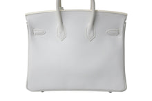 Load image into Gallery viewer, 新品同様 HERMES エルメス バーキン25 ハンドバッグ □L刻印 ホワイト ヴォーエプソン シルバー金具 中古 4b000006