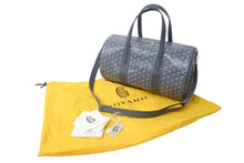 Load image into Gallery viewer, 新品同様 GOYARD ゴヤール バレル40 スポーツバッグ ボストンバッグ BARREL040TY01CL03P PVC レザー グレー シルバー金具 中古 4b000291