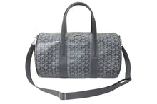 Load image into Gallery viewer, 新品同様 GOYARD ゴヤール バレル40 スポーツバッグ ボストンバッグ BARREL040TY01CL03P PVC レザー グレー シルバー金具 中古 4b000291