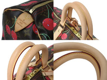 Load image into Gallery viewer, 新品同様 LOUIS VUITTON ルイヴィトン キーポル45 ボストンバッグ M95011 モノグラムチェリー 村上隆 PVC レザー 中古 4b000316