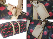 Load image into Gallery viewer, 新品同様 LOUIS VUITTON ルイヴィトン キーポル45 ボストンバッグ M95011 モノグラムチェリー 村上隆 PVC レザー 中古 4b000316