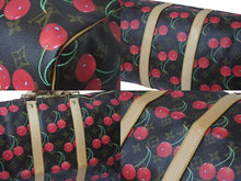 Load image into Gallery viewer, 新品同様 LOUIS VUITTON ルイヴィトン キーポル45 ボストンバッグ M95011 モノグラムチェリー 村上隆 PVC レザー 中古 4b000316