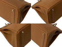 Load image into Gallery viewer, 新品同様品 HERMES エルメス バーキン40 ゴールド トゴ 40cm W刻印 シルバー金具 ハンドバッグ 中古 4b000425