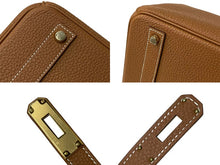 Load image into Gallery viewer, 新品同様品 HERMES エルメス バーキン40 ゴールド トゴ 40cm W刻印 シルバー金具 ハンドバッグ 中古 4b000425