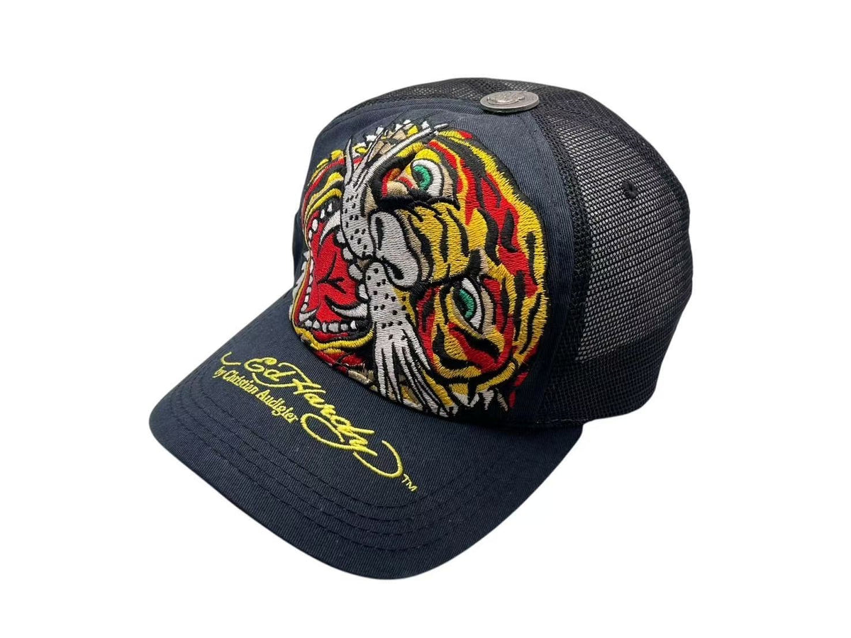 Ed Hardy エド ハーディー 刺繍メッシュキャップ 帽子 タイガー