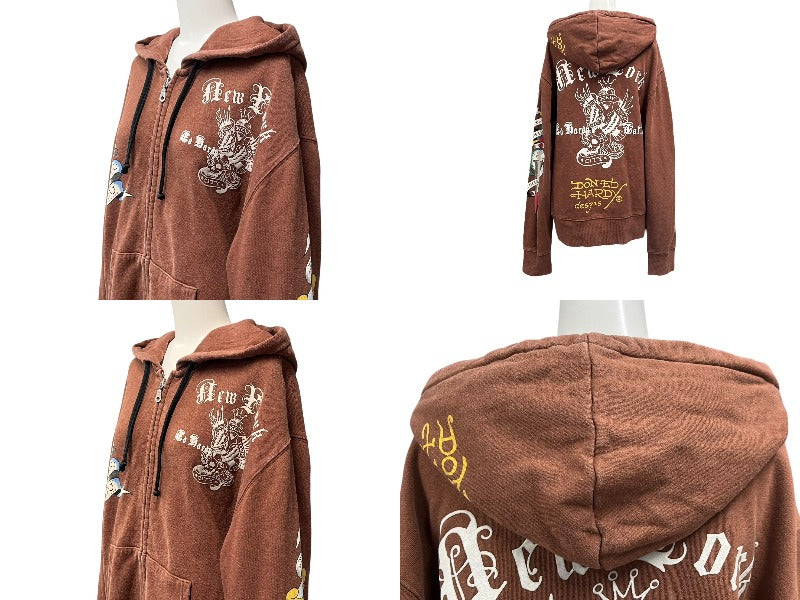 2024人気No.1の Ed パーカージップ グラフィックデザイン エドハーディー Hardy トップス