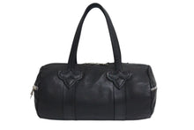Load image into Gallery viewer, CHROME HEARTS クロムハーツ DUFFLE TINY タイニーダッフル ボストンバッグ ダガージップ レザー シルバ−925 ブラック 美品 中古 4b000810