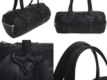 Load image into Gallery viewer, CHROME HEARTS クロムハーツ DUFFLE TINY タイニーダッフル ボストンバッグ ダガージップ レザー シルバ−925 ブラック 美品 中古 4b000810