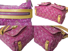 Load image into Gallery viewer, 極美品 LOUIS VUITTON ルイヴィトン バギーPM ワンショルダーバッグ M95212 モノグラム デニム レザー ピンク 中古 4b000980