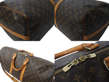 画像をギャラリービューアに読み込む, LOUIS VUITTON ルイヴィトン キーポルバンドリエール55 M41414 モノグラム PVC ヌメ革 ブラウン 美品 中古 4b001248