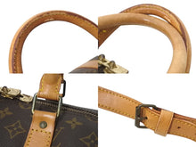 画像をギャラリービューアに読み込む, LOUIS VUITTON ルイヴィトン キーポルバンドリエール55 M41414 モノグラム PVC ヌメ革 ブラウン 良品 中古 4b001249