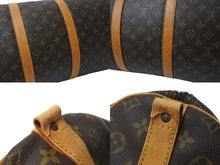 画像をギャラリービューアに読み込む, LOUIS VUITTON ルイヴィトン キーポルバンドリエール55 M41414 モノグラム PVC ヌメ革 ブラウン 良品 中古 4b001249