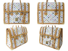 Load image into Gallery viewer, LOUIS VUITTON × 村上隆 ルイヴィトン ボストンバッグ サックジギャンティック M92057 ブロン マルチ ゴールド金具 美品 中古 4b001467