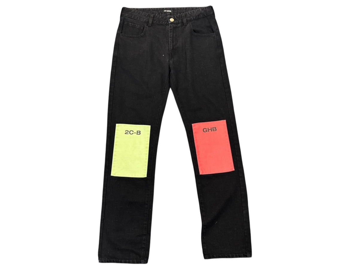 RAF SIMONS 19AW ダブルニーパンツ RAF SIMONS 19AW ダメージ加工 ダブルニー ワイドパンツ