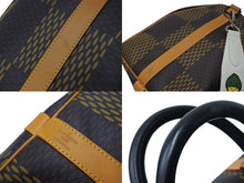 Load image into Gallery viewer, LOUIS VUITTON ルイヴィトン NIGO キーポールバンドリエール50 ボストンバッグ N40360 ブラウン ダミエグラフィット サイズ50 美品 中古 4b002163