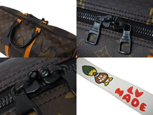 Load image into Gallery viewer, LOUIS VUITTON ルイヴィトン NIGO キーポールバンドリエール50 ボストンバッグ N40360 ブラウン ダミエグラフィット サイズ50 美品 中古 4b002163