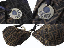 Load image into Gallery viewer, 新品同様 FENDI フェンディ ミニハンドバッグ ズッカ柄 モノグラム 8BK044 キャンバス レザー ブラウン ゴールド金具 中古 4b002213