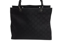 Load image into Gallery viewer, GUCCI グッチ ハンドバッグ 0021010 GGスプリームキャンバス バンブー ブラック シルバー金具 イタリア製 良品 中古 4b002280