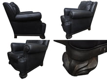 Load image into Gallery viewer, CHROMEHEARTS クロムハーツ ソファ 椅子 セメタリー クロスパッチ 希少 エボニーウッド レザー ブラック 美品 中古 4b002730