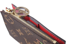 Load image into Gallery viewer, 新品未使用 LOUIS VUITTON ルイヴィトン モノグラム ポルトフォイユ リサ 新作 二つ折り財布 M13420 村上隆 ブラウン 中古 4b002809