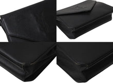 Load image into Gallery viewer, YVES SAINT LAURENT イヴサンローラン ショルダーバッグ YSL カサンドラロゴ レザー ブラック ゴールド金具 美品 中古 4b002852