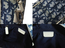 Load image into Gallery viewer, Christian Dior クリスチャンディオール トロッター ショルダーバッグ ナンバー2 ネイビー シルバー金具 美品 中古 4b002854