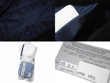 Load image into Gallery viewer, Christian Dior クリスチャンディオール トロッター ショルダーバッグ ナンバー2 ネイビー シルバー金具 美品 中古 4b002854