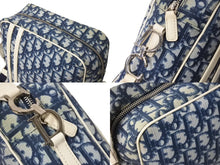 Load image into Gallery viewer, Christian Dior クリスチャンディオール トロッター ショルダーバッグ ナンバー2 ネイビー シルバー金具 美品 中古 4b002854