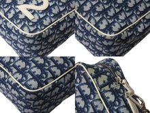 Load image into Gallery viewer, Christian Dior クリスチャンディオール トロッター ショルダーバッグ ナンバー2 ネイビー シルバー金具 美品 中古 4b002854