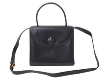 Load image into Gallery viewer, Givenchy ジバンシー ミニハンドバッグ フォーマルバッグ 4Gロゴ 付け替えロゴ付き カーフ レザー ブラック ゴールド金具 美品 中古 4b002869