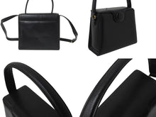 Load image into Gallery viewer, Givenchy ジバンシー ミニハンドバッグ フォーマルバッグ 4Gロゴ 付け替えロゴ付き カーフ レザー ブラック ゴールド金具 美品 中古 4b002869