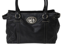 Load image into Gallery viewer, CHRISTIAN DIOR クリスチャンディオール ハンドバッグ ショルダーバッグ 04-B0-0046 レザー ブラック シルバー金具 美品 中古 4b002873