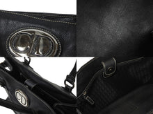 Load image into Gallery viewer, CHRISTIAN DIOR クリスチャンディオール ハンドバッグ ショルダーバッグ 04-B0-0046 レザー ブラック シルバー金具 美品 中古 4b002873
