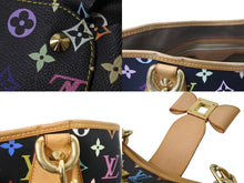 Load image into Gallery viewer, 極美品 LOUIS VUITTON ルイヴィトン 村上隆 モノグラムマルチカラー アニーMM ショルダーバッグ M40308 ノワール ゴールド金具 中古 4c075623