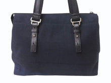 Load image into Gallery viewer, YVES SAINT LAURENT イヴサンローラン カハラ トートバッグ キャンバス レザー ブラック シルバー金具 美品 中古 4b002889