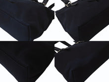 Load image into Gallery viewer, YVES SAINT LAURENT イヴサンローラン カハラ トートバッグ キャンバス レザー ブラック シルバー金具 美品 中古 4b002889