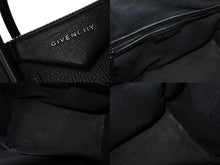 Load image into Gallery viewer, GIVENCHY ジバンシィ アンティゴナ 2WAYバッグ ショルダーバッグ ハンドバッグ ZE D 0195 レザー ブラック シルバー 美品 中古 4b002893